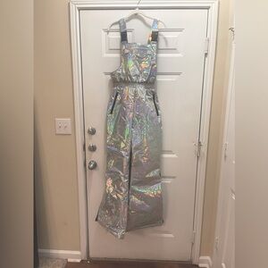 Dolls Kill Club Exx dark Savage Signals Holographic Jumpsuit. Sz. M. Never worn.